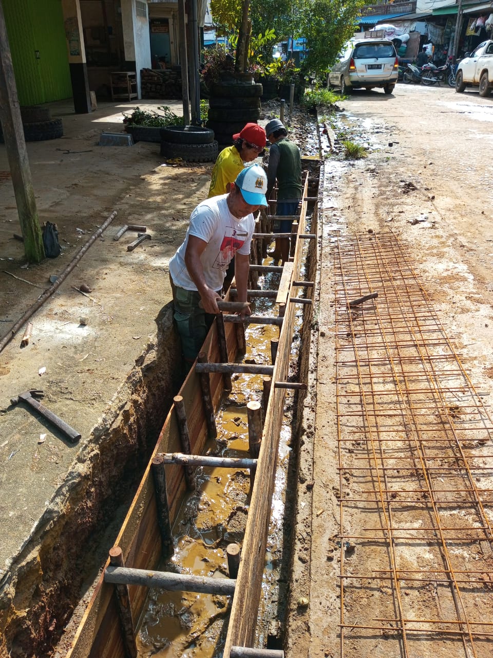 Update Progres Pengerjaan Drainase Jalan Busu Liung, Dusun Melaban