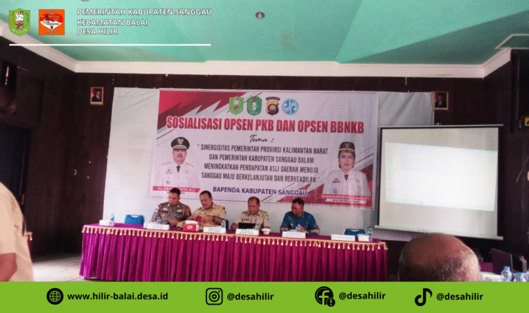 Kepala Desa Hilir Ikuti Sosialisasi Opsen PKB & BBNKB di Tayan Hilir
