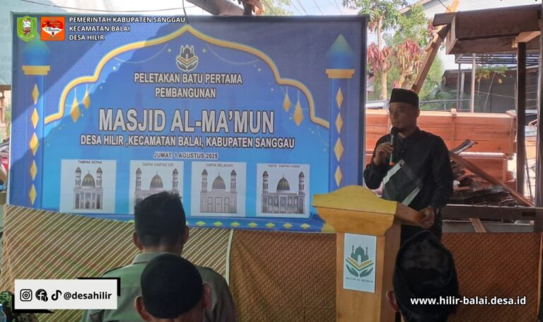 Peletakan Batu Pertama Masjid Al-Ma’Mun Desa Hilir kecamatan Balai