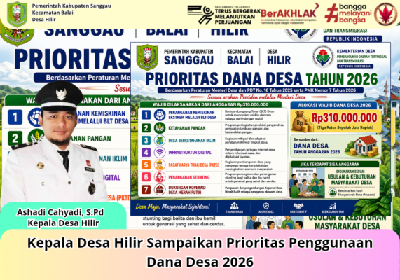 Kepala Desa Hilir Sampaikan Prioritas Penggunaan Dana Desa 2026