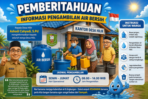 Ashadi Cahyadi: Desa Hilir Sediakan Air Bersih bagi Warga di Tengah Prediksi Kemarau Panjang